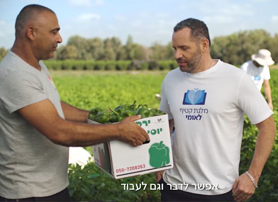 פרסומת בנק לאומי -מלגת קטיף- צילום מסך